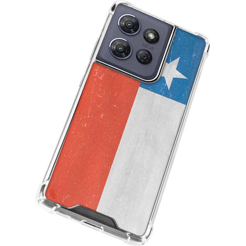 Chile Flag Distressed Moto G Power 5G (2025) Clear Case